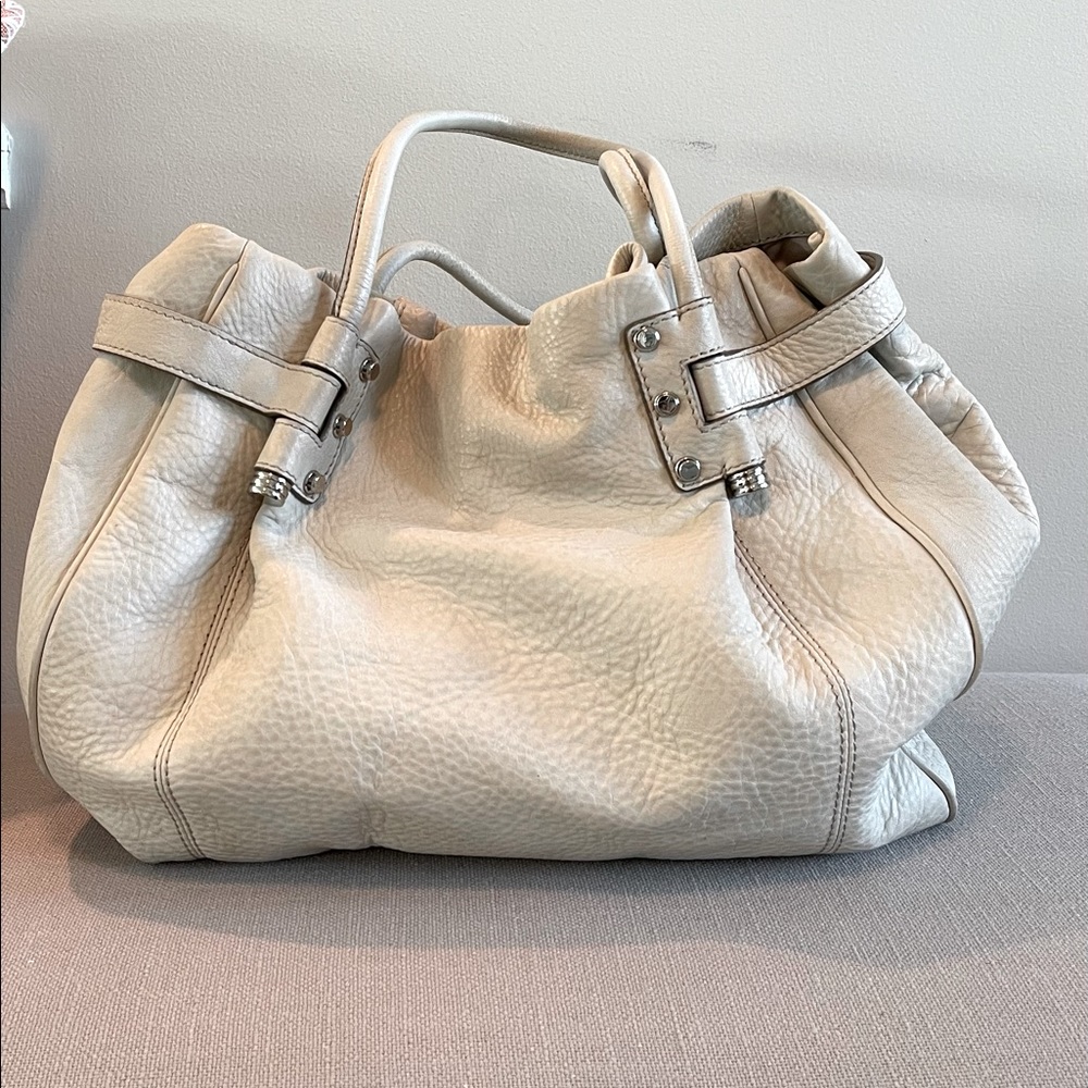 Stone white large bag from Banana Republic.